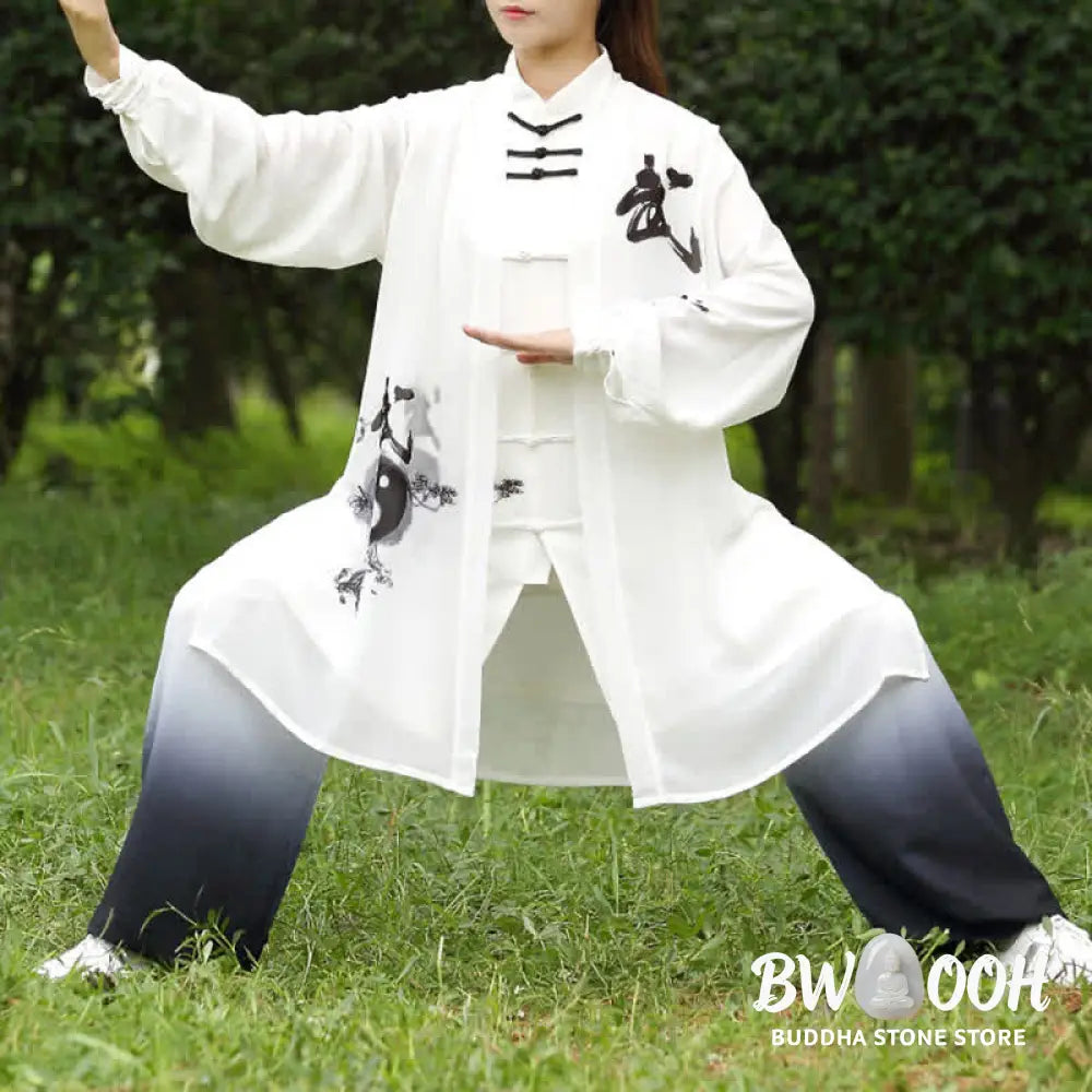 BWOOOH 3Pcs Yin Yang Tree Tai Chi Spiritual Zen Practice Meditation Prayer Uniform Unisex Clothing Set - Clothes
