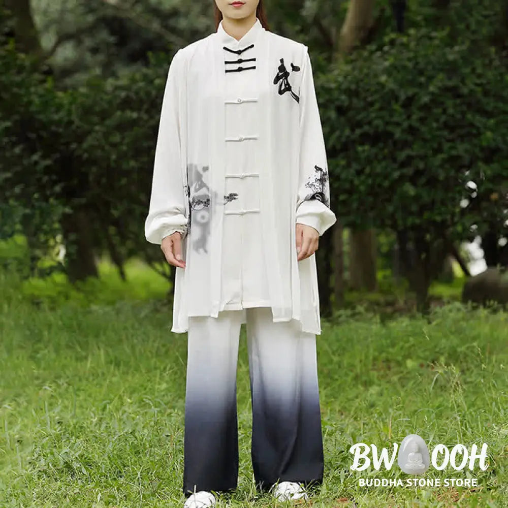 BWOOOH 3Pcs Yin Yang Tree Tai Chi Spiritual Zen Practice Meditation Prayer Uniform Unisex Clothing Set - Clothes