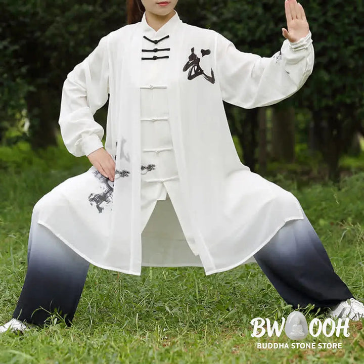 BWOOOH 3Pcs Yin Yang Tree Tai Chi Spiritual Zen Practice Meditation Prayer Uniform Unisex Clothing Set - Clothes