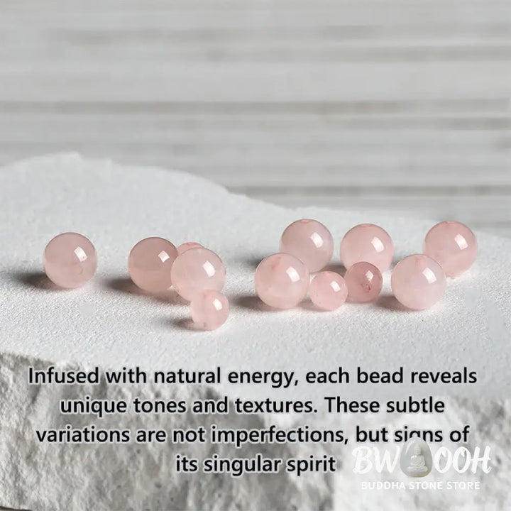 BWOOOH 925 Sterling Silver Lotus Design Natural Pink Crystal Soothing Bracelet - Bracelet