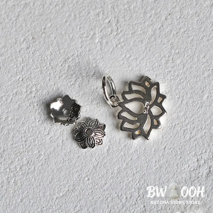 BWOOOH 925 Sterling Silver Lotus Design Picasso Jasper Positive Bracelet - Bracelet