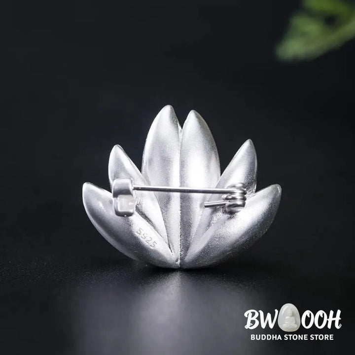 BWOOOH 925 Sterling Silver Lotus Flower Pearl New Beginning Brooch - LOTUS(Enlightenment♥New Beginning) - Brooch