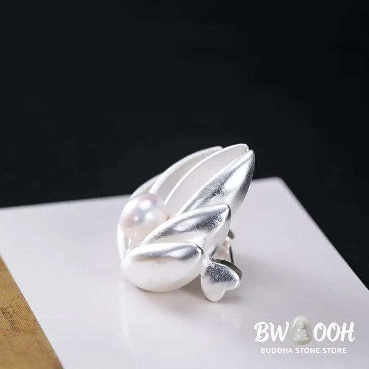 BWOOOH 925 Sterling Silver Lotus Flower Pearl New Beginning Brooch - LOTUS(Enlightenment♥New Beginning) - Brooch