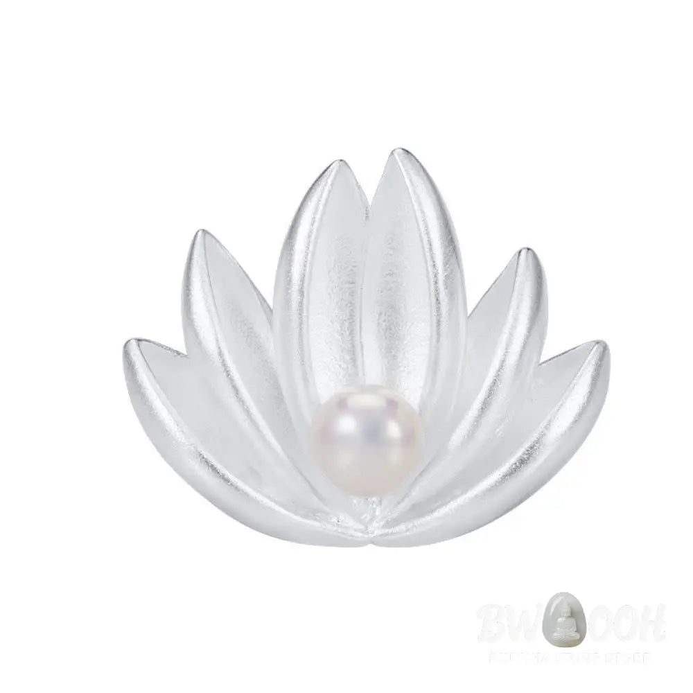 BWOOOH 925 Sterling Silver Lotus Flower Pearl New Beginning Brooch - LOTUS(Enlightenment♥New Beginning) - Brooch