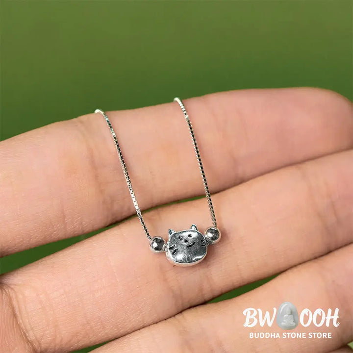 BWOOOH 925 Sterling Silver Mini Cat Blessing Chain Bracelet - Bracelet Necklaces &amp; Pendants