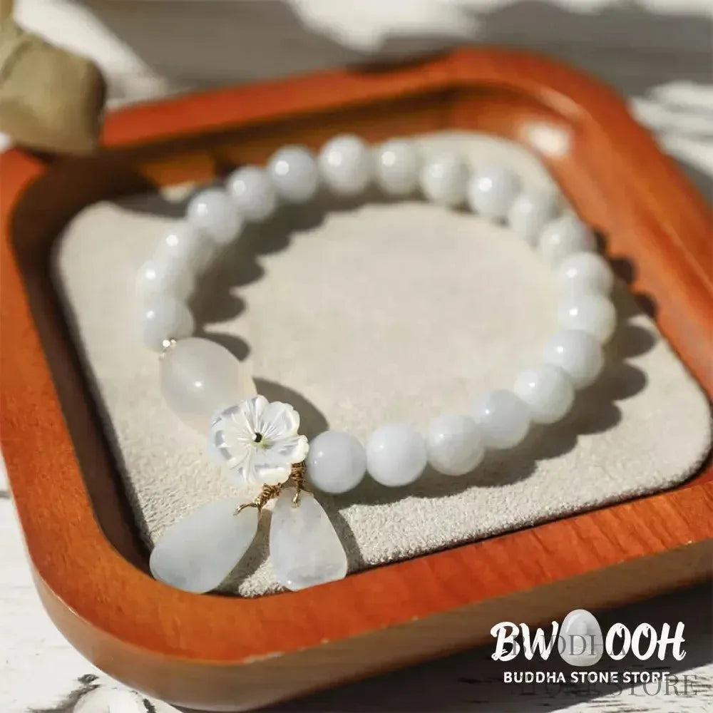 Buddha Stones Natural White Jade Luck Bracelet - BWOOOH - White Jade - Bracelet