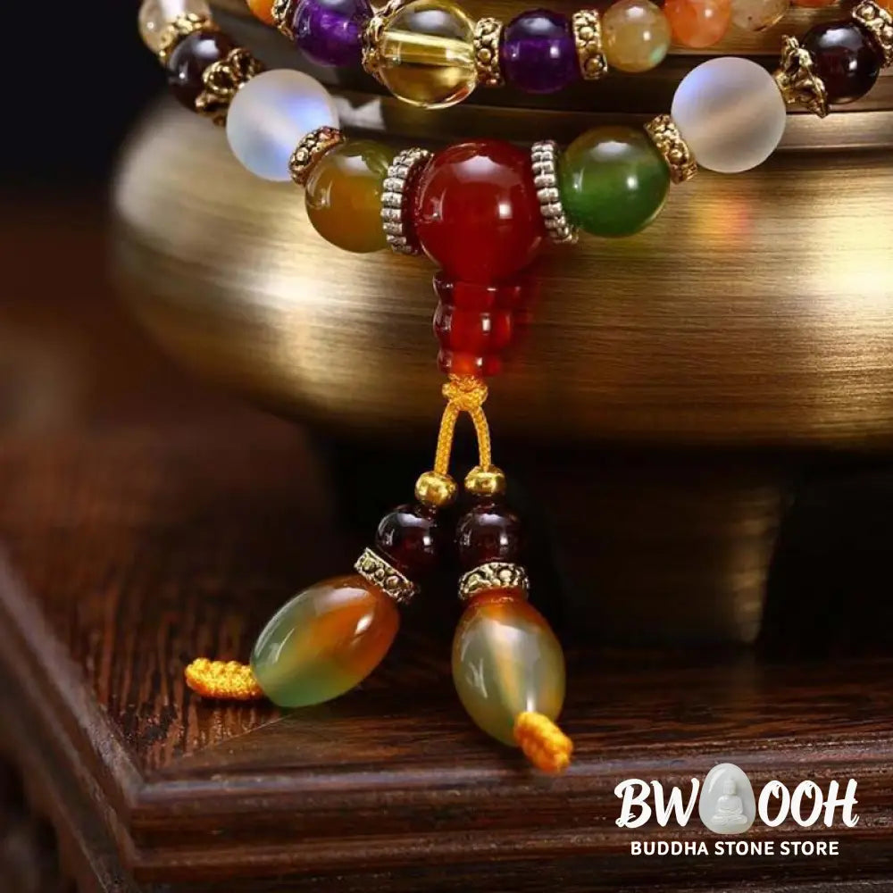 Buddha Stones The 108 Quartz Healing Mala Bracelet - BWOOOH