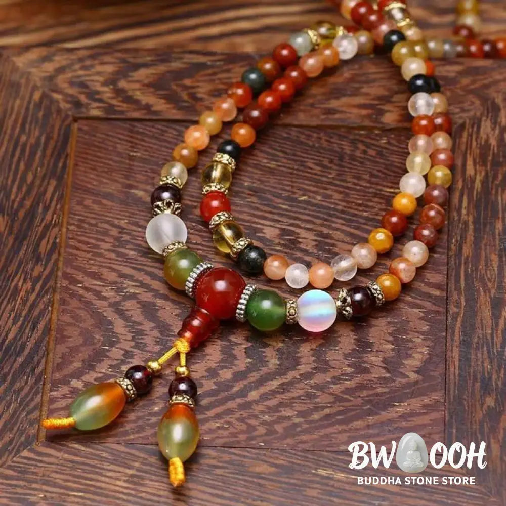 Buddha Stones The 108 Quartz Healing Mala Bracelet - BWOOOH