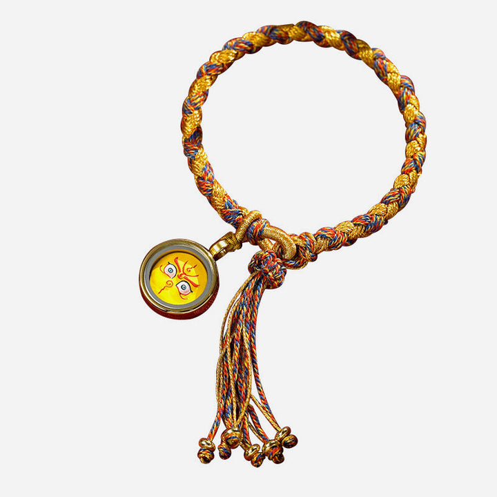 BWOOOH Handmade Tibetan Five God Of Wealth Dragon Scale Rope Luck Braid Bracelet