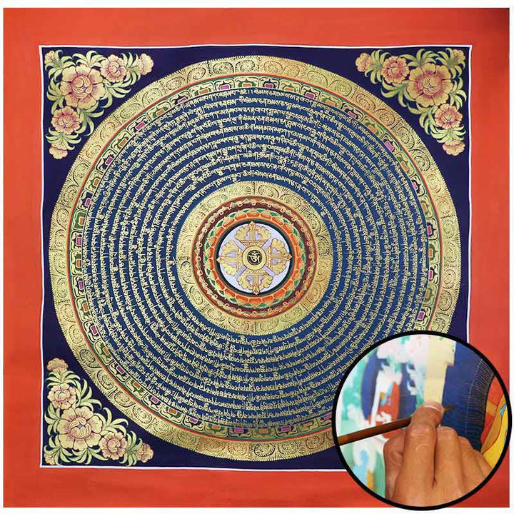 BWOOOH Tibetan Handmade Thangka Painting Spiritual Blessing Blind Box Random Color Pattern | natural stone Tibetan bracelet