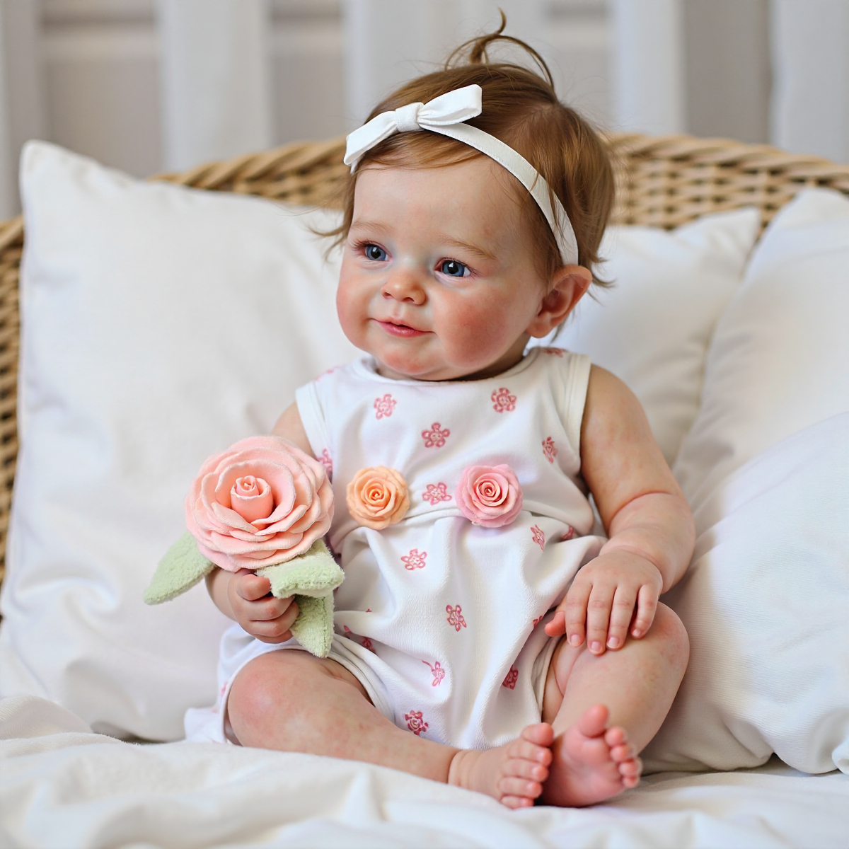 [New] 20" Reborn Toddler Realistic Baby Doll Girl Lakin with Brown Hair Special Gifts For Chirdren