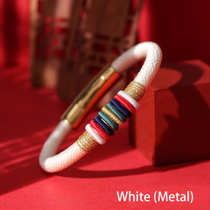 BWOOOH Tibetan Handmade Colorful King Kong Knot Five Elements Luck Braid String Bracele | spiritual healing bracelet