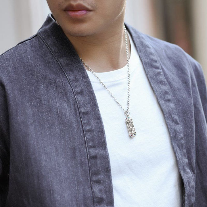 BWOOOH Tibetan Om Mani Padme Hum Focus Necklace Pendant