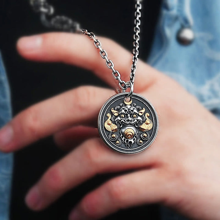BWOOOH Tibetan Kirtimukha Amulet Healing Necklace Pendant