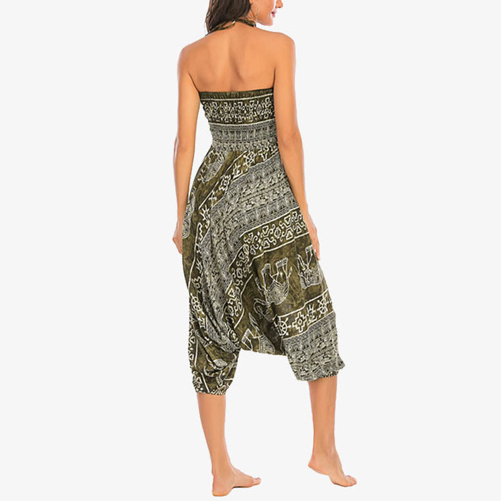BWOOOH printed harem pants - Two Style Wear Elephant Pattern Loose Sm
