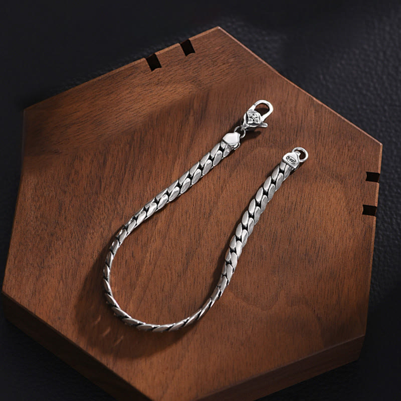 BWOOOH Double Dorje Vajra Strength Punk Copper Chain Bracelet Necklace