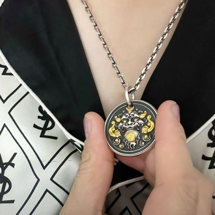 BWOOOH Tibetan Kirtimukha Amulet Healing Necklace Pendant