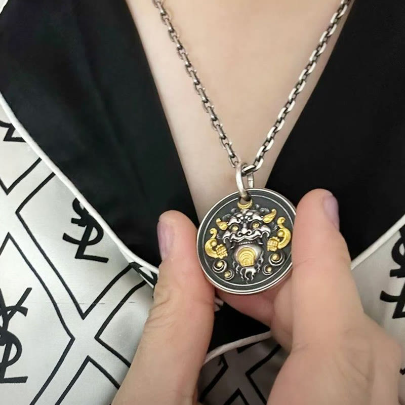 BWOOOH Tibetan Kirtimukha Amulet Healing Necklace Pendant