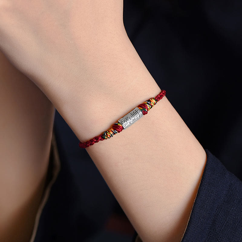 BWOOOH Handcrafted 925 Sterling Silver Everything Goes Well Design Protection Strength Bracelet Anklet