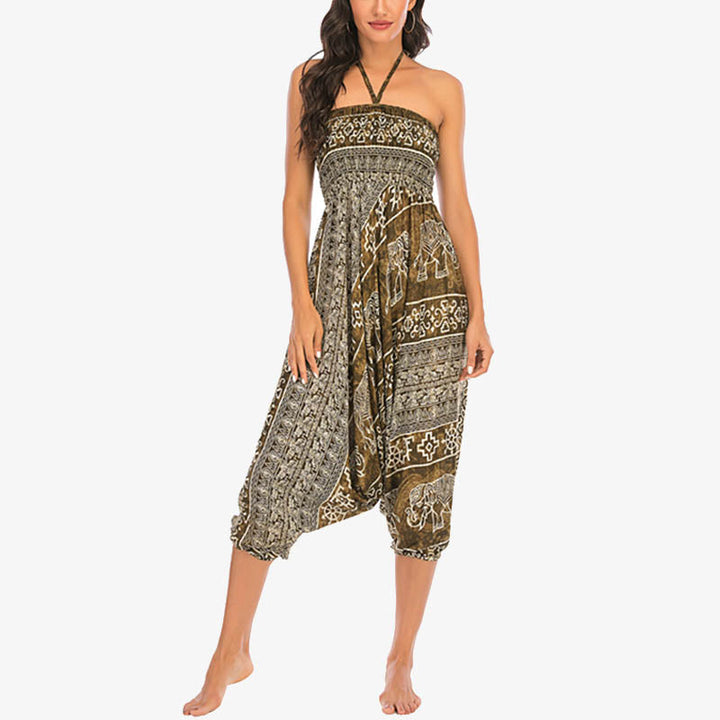 BWOOOH printed harem pants - Two Style Wear Elephant Pattern Loose Sm