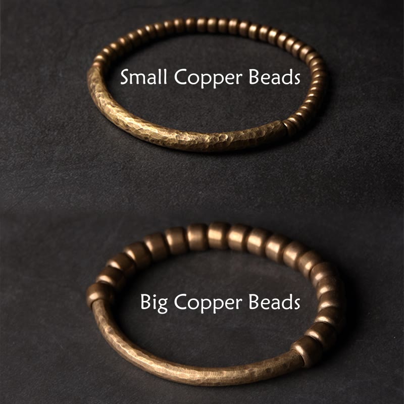 BWOOOH Simple Design Copper Brass Bead Luck Wealth Bracelet