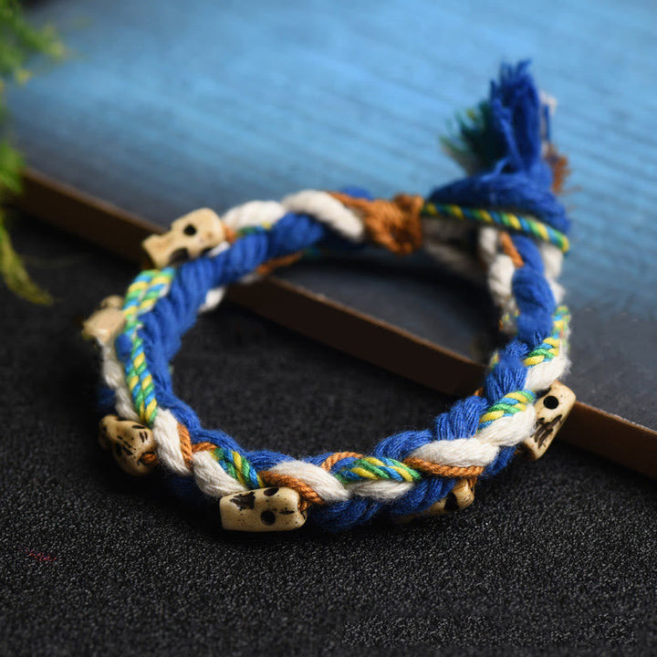 BWOOOH Tibetan Zakiram Goddess of Wealth Bead Engraved Handmade Luck Bracelet | spiritual healing bracelet