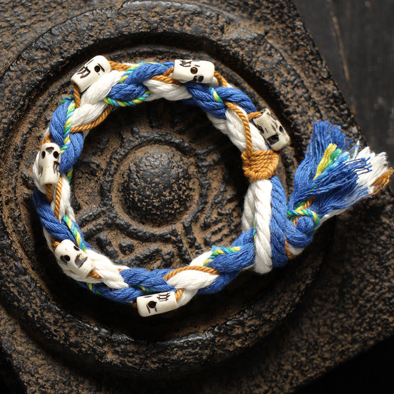 BWOOOH Tibetan Zakiram Goddess of Wealth Bead Engraved Handmade Luck Bracelet | spiritual healing bracelet