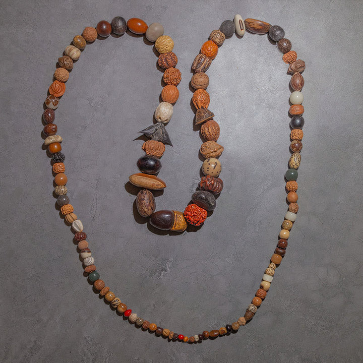 BWOOOH 108 Mala Beads Bodhi Seed Luck Wealth Bracelet Wrist Mala