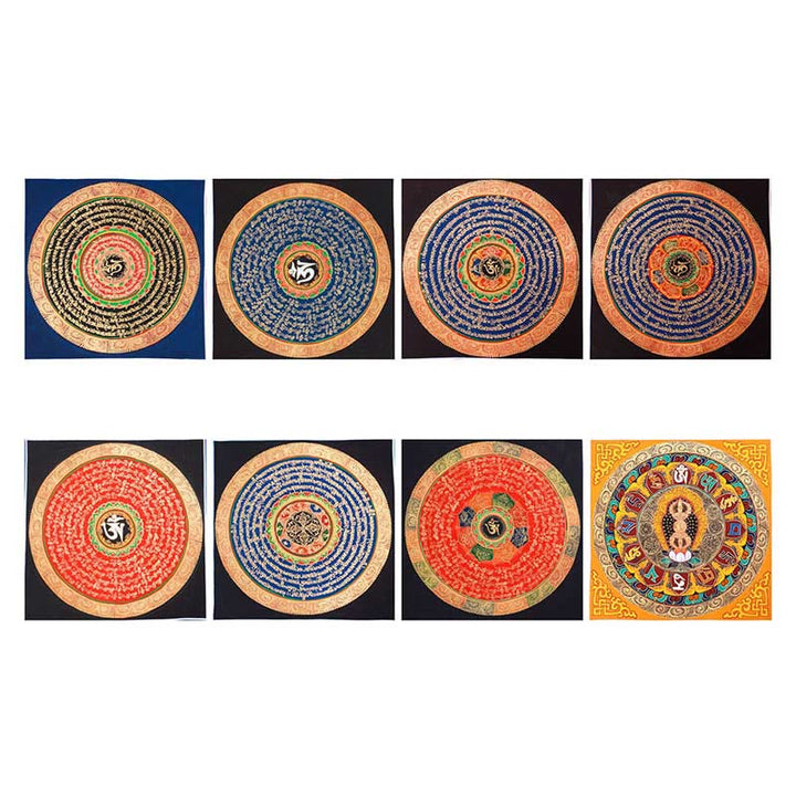 BWOOOH Tibetan thangka Buddhist painting - Tibetan Handmade Thangka Painting B