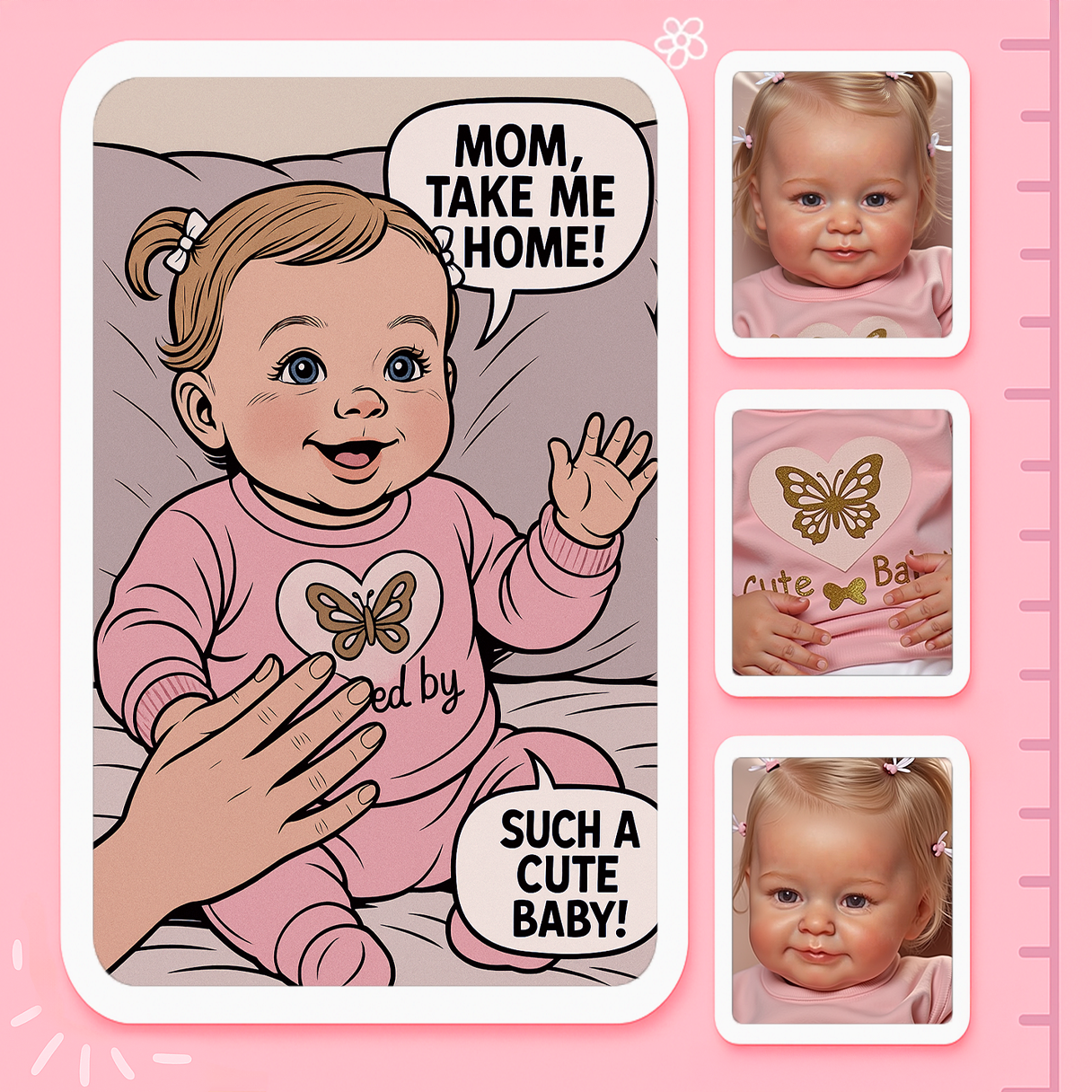 [Special Offer] 20 Inch Hedy Realistic Handmade Reborn Baby Doll Girl with Blonde Hair and Delicate Gift By Dollreborns®