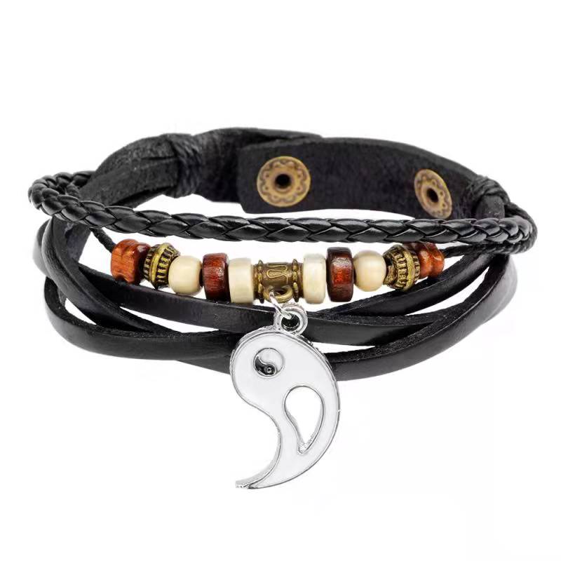 BWOOOH Yin Yang Pendant Couple Balance Bracelet
