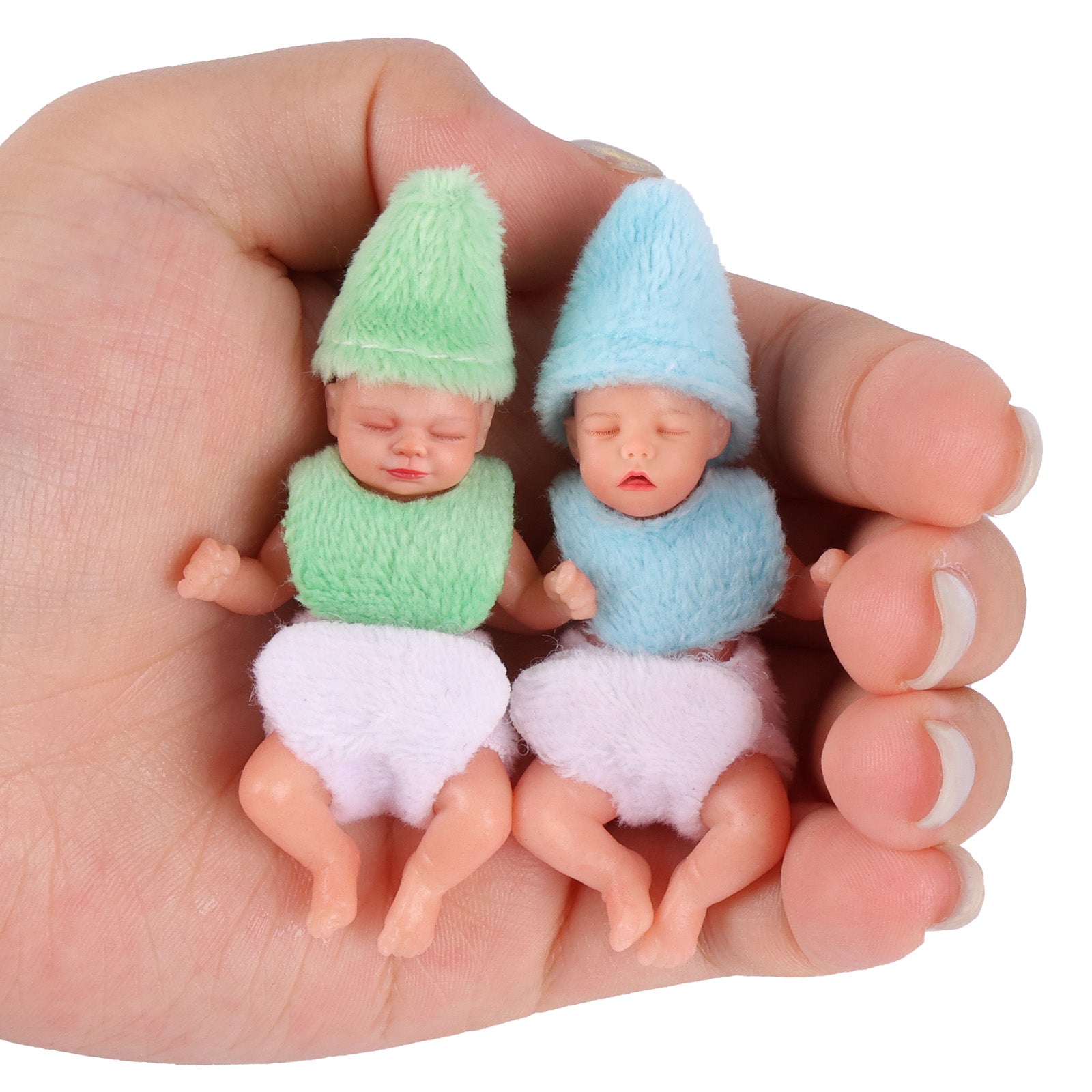 Full Platinum Solid Silicone Star Product 3 Inches Mini Sleeping Baby Doll Girl with Free Delicate Furniture Accessories