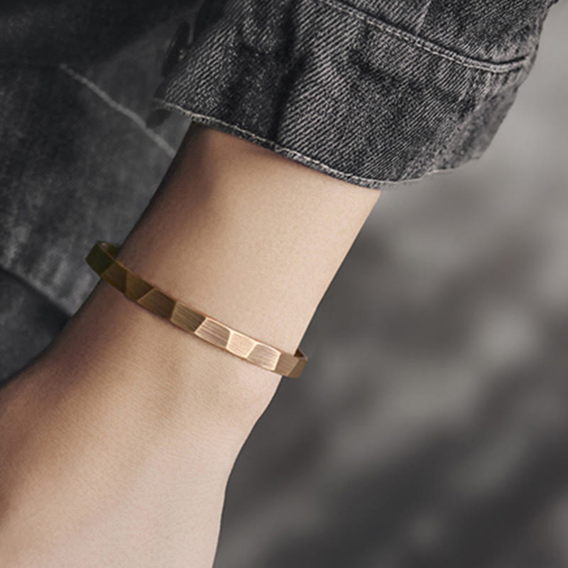 BWOOOH Vintage Rustic Design Copper Wealth Adjustable Cuff Bracelet | spiritual healing bracelet