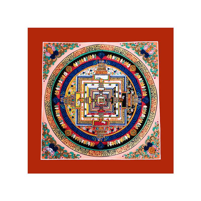 BWOOOH Tibetan thangka Buddhist painting - Tibetan Handmade Thangka Mandala Pa