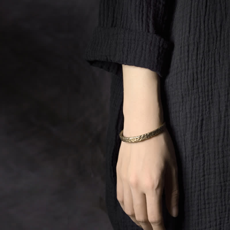 BWOOOH Simple Design Copper Wealth Cuff Bracelet
