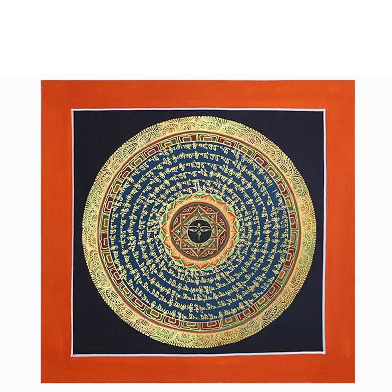 BWOOOH Tibetan Handmade Thangka Painting Spiritual Blessing Blind Box Random Color Pattern | natural stone Tibetan bracelet
