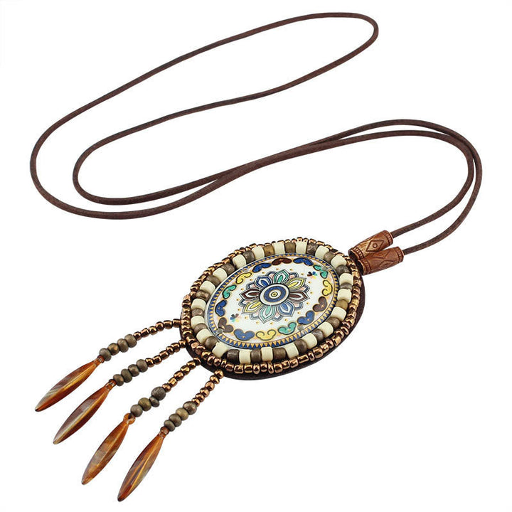 BWOOOH Mandala Pattern Beads Creativity Necklace Pendant