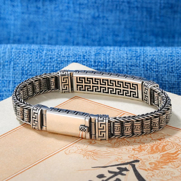 BWOOOH Vintage Lines Pattern Balance Rotatable Bracelet