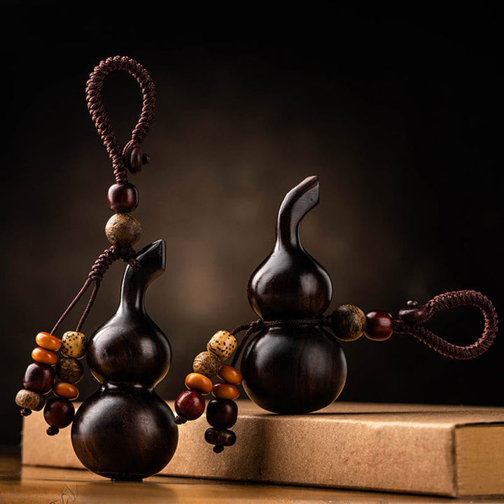 BWOOOH Tibetan Ebony Small Leaf Red Sandalwood Gourd Luck