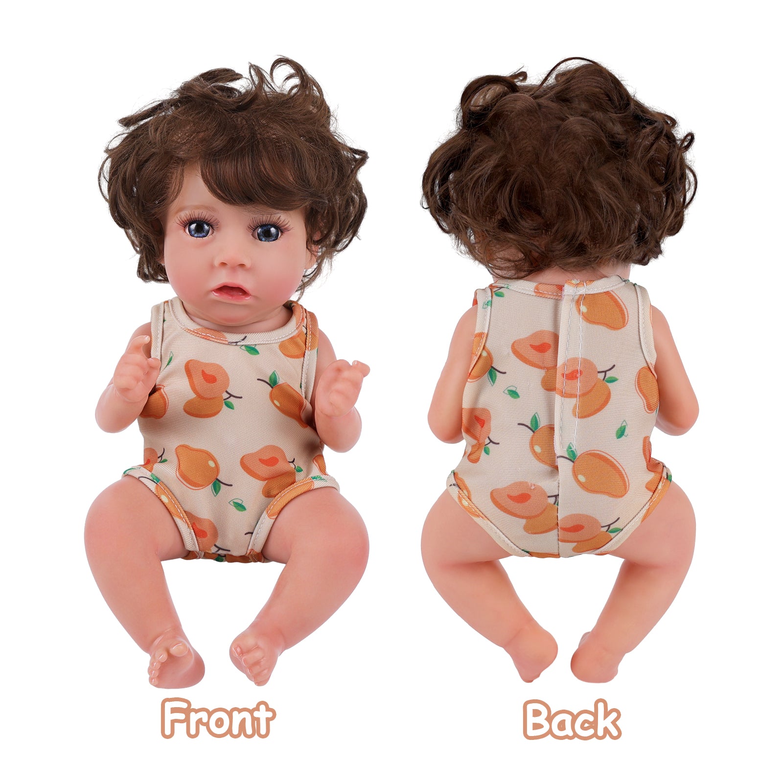 12 Inches Essential Accessories Reborn Baby Girl Sweet Fruit Clothing 4 Pcs Gift Set