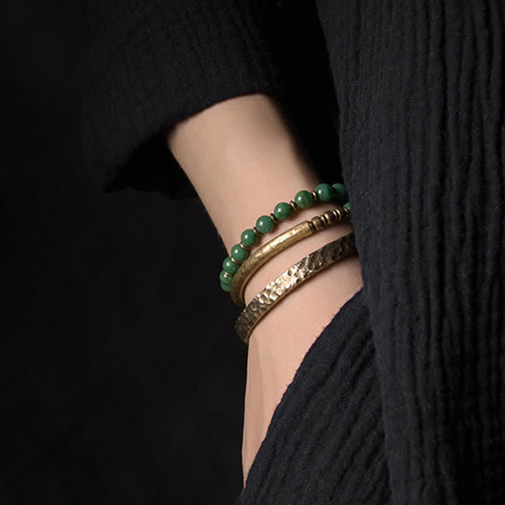 BWOOOH Simple Design Copper Wealth Cuff Bracelet