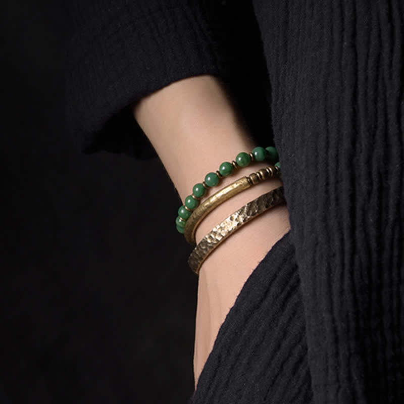 BWOOOH Simple Design Copper Wealth Cuff Bracelet