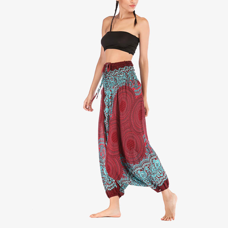 BWOOOH printed harem pants - Two Style Wear Round Geometric Pattern L