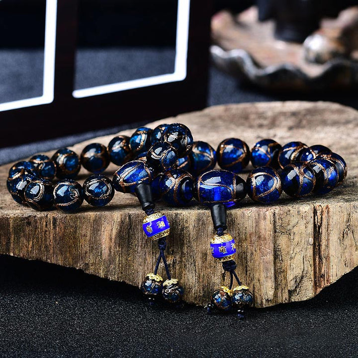 BWOOOH Tibetan Dragon Vein Agate Healing Bracelet  -  Dragon Tibetan bracelet for spiritual healing and mindful living