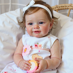 [New] 20" Reborn Toddler Realistic Baby Doll Girl Lakin with Brown Hair Special Gifts For Chirdren