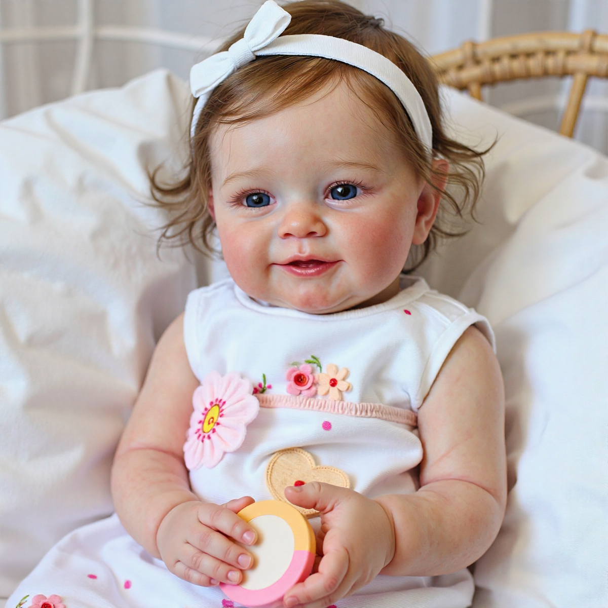 [New] 20" Reborn Toddler Realistic Baby Doll Girl Lakin with Brown Hair Special Gifts For Chirdren