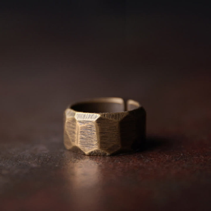 BWOOOH Tibetan Simple Design Copper Wealth Ring