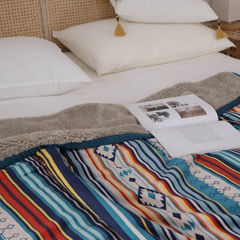 BWOOOH Geometric Warm Soft Bed Throw Blanket