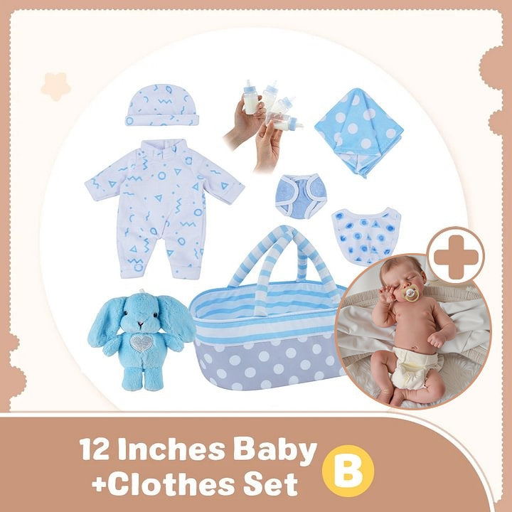 12 & 16" More Flexible Realistic Baby, Reborn Full Liquid Silicone Baby Doll Boy or Girl Lond and Wnya With Realistic Belly Button and Birth Mark