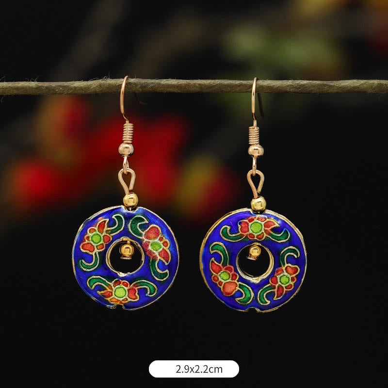 BWOOOH Lotus Butterfly Flower Alloy Copper Enlightenment Drop Earrings